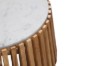 Picture of [FLOOR MODEL CLEARANCE] ALLEY Solid Acacia Wood Round Coffee Table with Marble Top