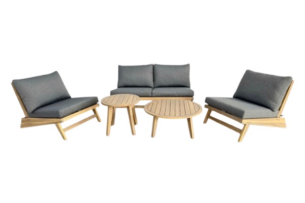 Picture of COASTAL 5PC Solid Acacia Wood Outdoor Lounge Set