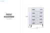 Picture of YUNA 5-Drawer Storage Cabinet/Tallboy