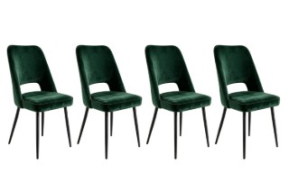 Picture of LIVIA Polyester Fabric Dining Chair (Dark Green) - 4 Chairs in 1 Carton