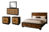 Picture of HERRINGBONE Genuine Wood Veneer Bedroom Combo - 5PC Super King Size