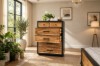 Picture of HERRINGBONE Genuine Wood Veneer Bedroom Combo - 6PC Super King Size