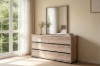 Picture of OAKFORD 6-Drawer Dresser with Mirror