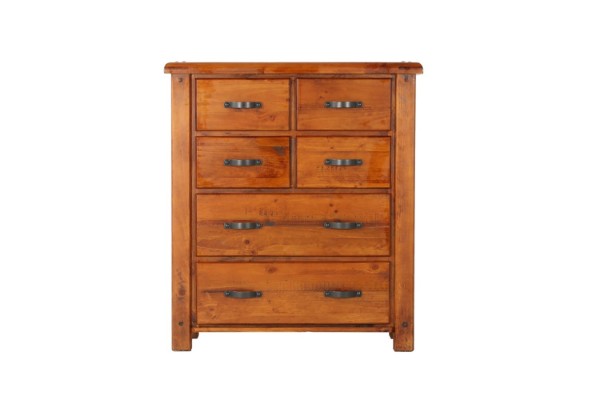 Picture of [FLOOR MODEL CLEARANCE]  FOUNDATION 6-Drawer Tallboy (Rustic Pine)