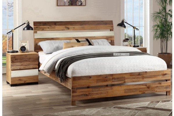 Picture of [FLOOR MODEL CLEARANCE] LEAMAN Bed Frame (Acacia Wood) in Queen Size