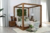 Picture of [FLOOR MODEL CLEARANCE]LIORA Reclaimed Pine 4 Poster Bed Frame in Queen Size