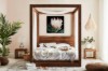 Picture of [FLOOR MODEL CLEARANCE]LIORA Reclaimed Pine 4 Poster Bed Frame in Queen Size