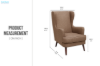 Picture of [FLOOR MODEL CLEARANCE]MORRIS Armchair/Sofa Chair in Brown