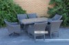 Picture of [FLOOR MODEL CLEARANCE]TEKAPO 7 PC Dining Set in Round Rattan *Aluminium Frame