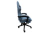 Picture of TURBO 360° Swivel Height-Adjustable Gaming Chair with Reclining Backrest, Lumbar Support & Footrest (Blue with Grey)