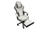 Picture of TURBO 360° Swivel Height-Adjustable Gaming Chair with Reclining Backrest, Lumbar Support & Footrest (Off White with Black)