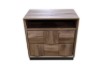 Picture of MERIDIAN 2-Drawer Bedside Table with 3D Panel Design