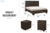 Picture of RIDHELINE Genuine Wood Veneer Bedroom Combo Set - 4PC Queen