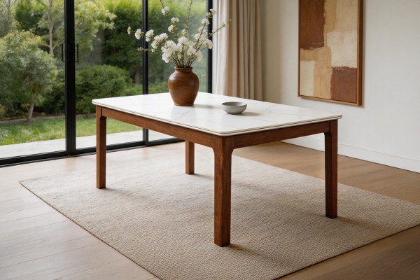 Picture of HARU 160/180 Solid Wood Dining table with Sintered Stone Top