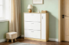 Picture of YORU 100 1-Door 3-Drawer Shoe Cabinet  (Oak & White)