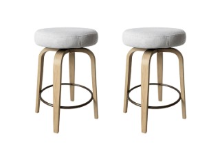 Picture of LUKE H65 360° Swivel Counter Stool (Beige) - 2 Chairs in 1 Carton