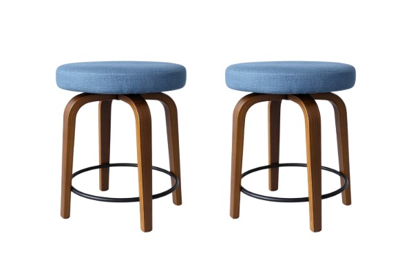 Picture of LUKE H59 360° Swivel Counter Stool (Blue) - 2 Chairs in 1 Carton