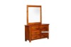 Picture of [FLOOR MODEL CLEARANCE]RIVERWOOD 6-Drawer Dresser with Mirror (Rustic Pine)