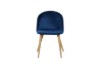 Picture of [FLOOR MODEL CLEARANCE]SOLIS Velvet Dining Chair with Wood Color Metal Legs (Blue)
