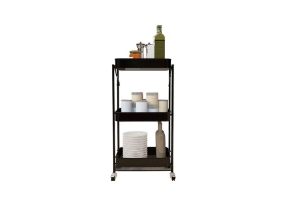 Picture of [FLOOR MODEL CLEARANCE]KRISTINA Foldable 3 Tier Wheel Trolley - Black
