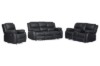 Picture of [FLOOR MODEL CLEARANCE]MARVIN Air Leather Manual Reclining Sofa Range (Black) - 2 Seat with Cup Holders and Storage (2RRC)