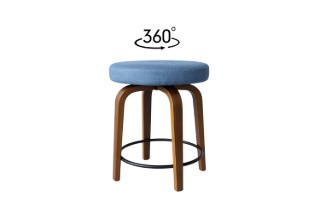 Picture of LUKE H59 360° Swivel Counter Stool (Blue) - Each