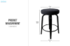 Picture of LUKE H65 360° Swivel Counter Stool (Dark)