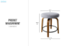 Picture of LUKE H59 360° Swivel Counter Stool (Grey)