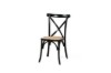 Picture of [FLOOR MODEL CLEARANCE] ALBION Solid Beech Cross Back Dining Chair with Rattan Seat (Black)