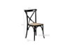 Picture of [FLOOR MODEL CLEARANCE] ALBION Solid Beech Cross Back Dining Chair with Rattan Seat (Black)