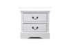 Picture of [FLOOR MODEL CLEARANCE]LOUIS 2-Drawer Hevea Wood Bedside Table with LED Lighting (White)