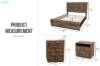 Picture of MERIDIAN Bedroom Combo Set in Queen Size with 3D Panel Design - 4PC Combo