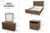Picture of MERIDIAN Bedroom Combo Set in Queen Size with 3D Panel Design - 5PC Combo