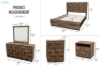 Picture of MERIDIAN Bedroom Combo Set in Queen Size with 3D Panel Design - 6PC Combo