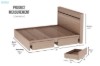 Picture of OAKFORD Bed Frame with Two Movable Storage Drawers - Queen Size