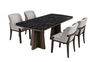 Picture of AUREN 213 5PC Marble Top Dining Set