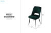 Picture of LIVIA Polyester Fabric Dining Chair (Dark Green)
