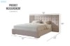 Picture of VELMONT Wingback Fabric Queen Size Bed Frame