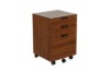 Picture of LUKAN 3-Drawer Mobile File Cabinet with Wheels (Walnut)