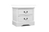 Picture of [FLOOR MODEL CLEARANCE]LOUIS 2-Drawer Hevea Wood Bedside Table with LED Lighting (White)