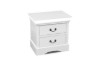 Picture of [FLOOR MODEL CLEARANCE]LOUIS 2-Drawer Hevea Wood Bedside Table with LED Lighting (White)