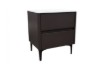 Picture of SORENA 2-Drawer Sintered Stone Top Bedside Table (Dark Brown)