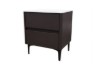 Picture of SORENA 2-Drawer Sintered Stone Top Bedside Table (Dark Brown)