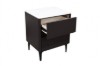 Picture of SORENA 2-Drawer Sintered Stone Top Bedside Table (Dark Brown)