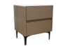 Picture of HALMON 2-Drawer Sintered Stone Top Bedside Table (Brown)
