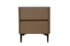 Picture of HALMON 2-Drawer Sintered Stone Top Bedside Table (Brown)
