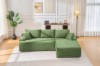 Picture of [FLOOR MODEL CLEARANCE]ASHFORD Fabric Sectional Compressed Sofa (Green) - Chaise Facing Right