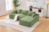Picture of [FLOOR MODEL CLEARANCE]ASHFORD Fabric Sectional Compressed Sofa (Green) - Chaise Facing Right