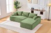 Picture of [FLOOR MODEL CLEARANCE]ASHFORD Fabric Sectional Compressed Sofa (Green) - Chaise Facing Right