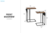 Picture of BRINLO 2PC Side Table Set (Brown)